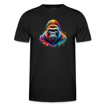 Gorilla - Men's Functional T-Shirt - black - Front - AI Model Male 178 dark (178cm)