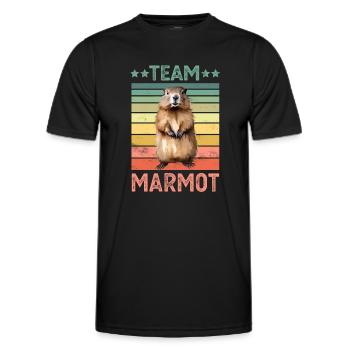 Marmot - Men's Functional T-Shirt - black - Front - AI Model Male 178 dark (178cm)