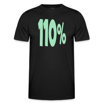 One Hundred and 10 Percent - Men's Functional T-Shirt - black - Front - AI Model Male 178 dark (178cm)