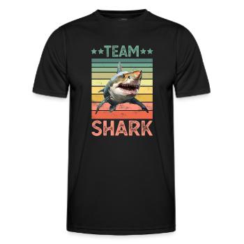 Shark Shark - Men's Functional T-Shirt - black - Front - AI Model Male 178 dark (178cm)