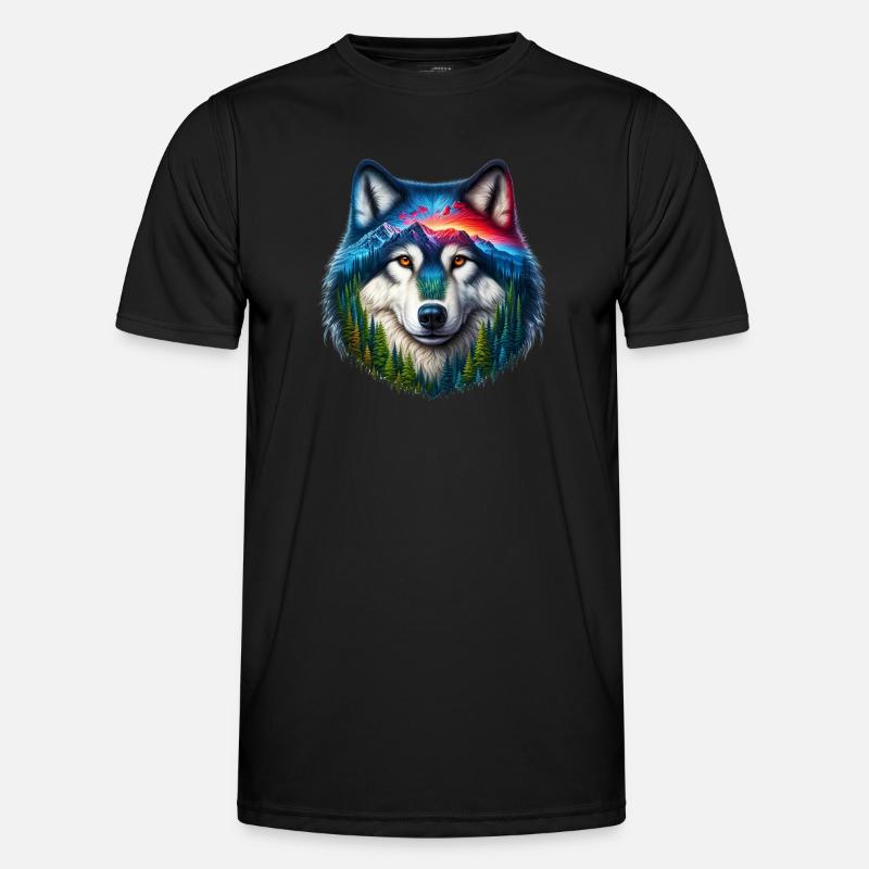 Wolf - Men's Functional T-Shirt - black