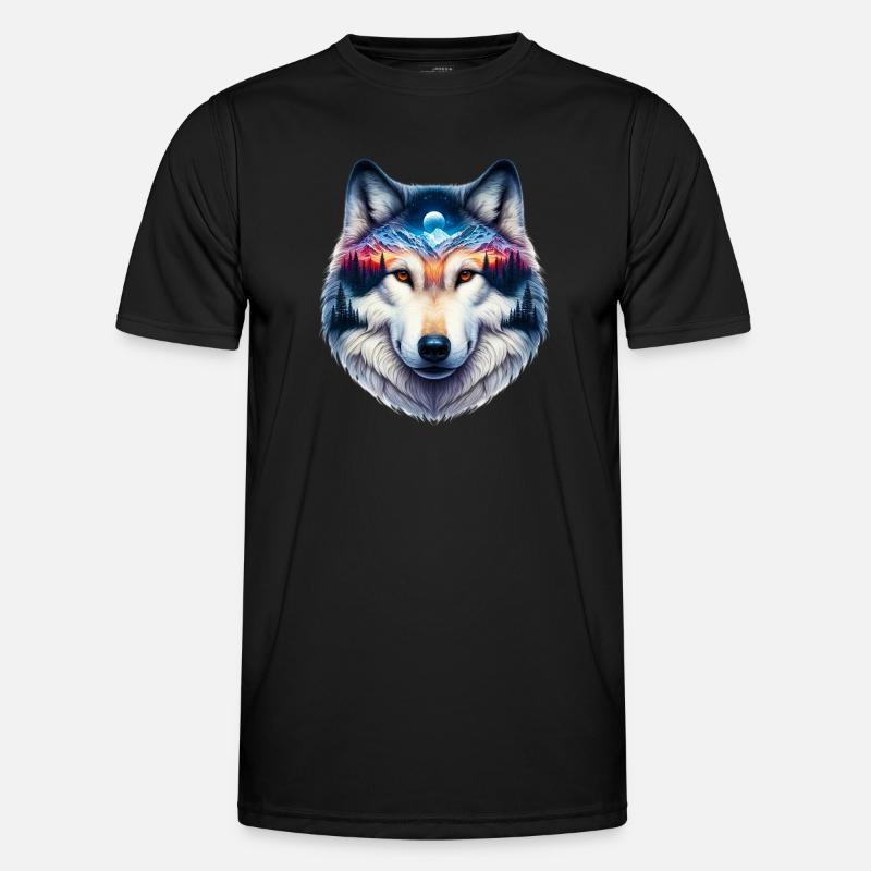 Wolf - Men's Functional T-Shirt - black
