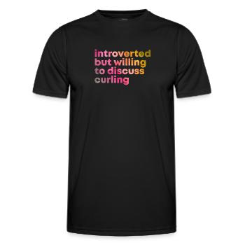 curling - T-shirt sport Homme - noir - Devant - AI Model Male 178 dark (178cm)