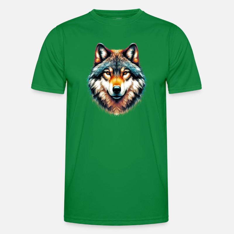 Wolf Männer Funktions-T-Shirt