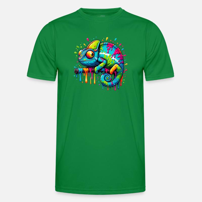 Chamäleon Männer Funktions-T-Shirt
