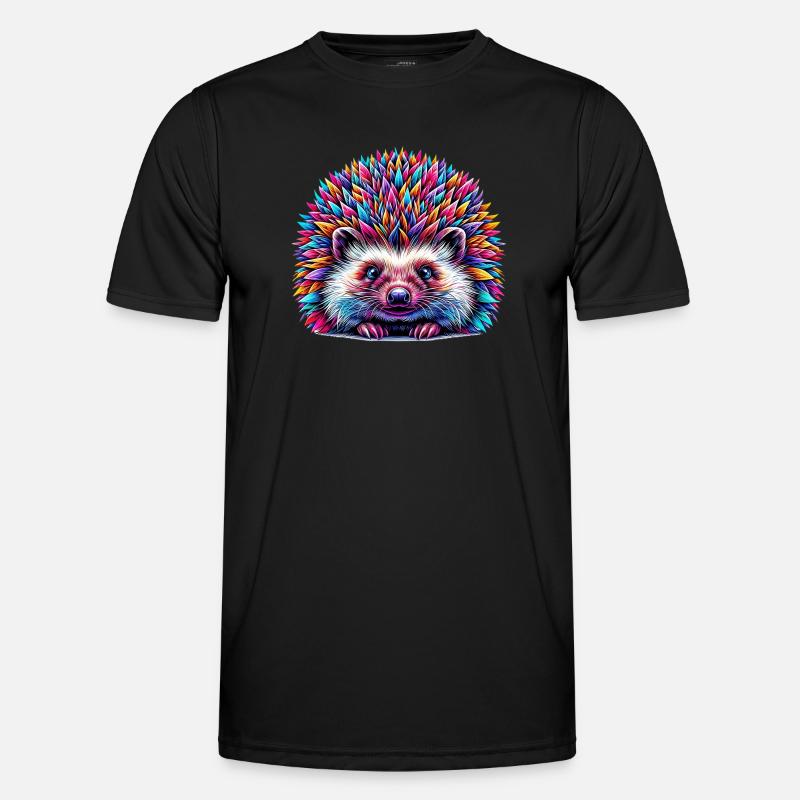 Igel - Männer Funktions-T-Shirt - Schwarz