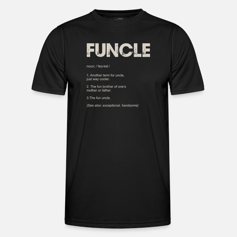 Funcle Typography Tee Design - Men's Functional T-Shirt - black