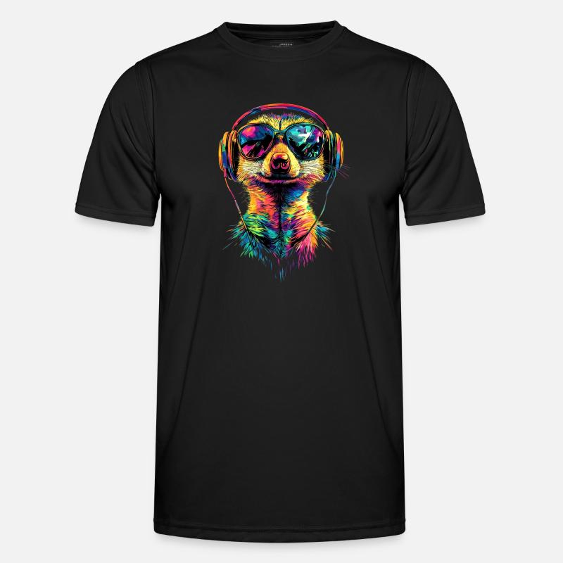 Lunettes de soleil suricate coloré mignon suricate T-shirt sport Homme