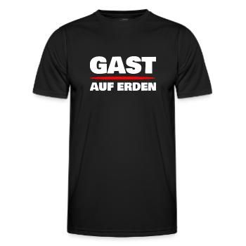 Gast auf Erden Christlich Glaube Jesus - Männer Funktions-T-Shirt - Schwarz - Vorne - AI Model Male 178 dark (178cm)