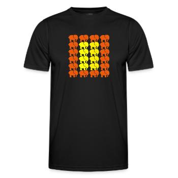 ELEFANT - Männer Funktions-T-Shirt - Schwarz - Vorne - AI Model Male 178 dark (178cm)