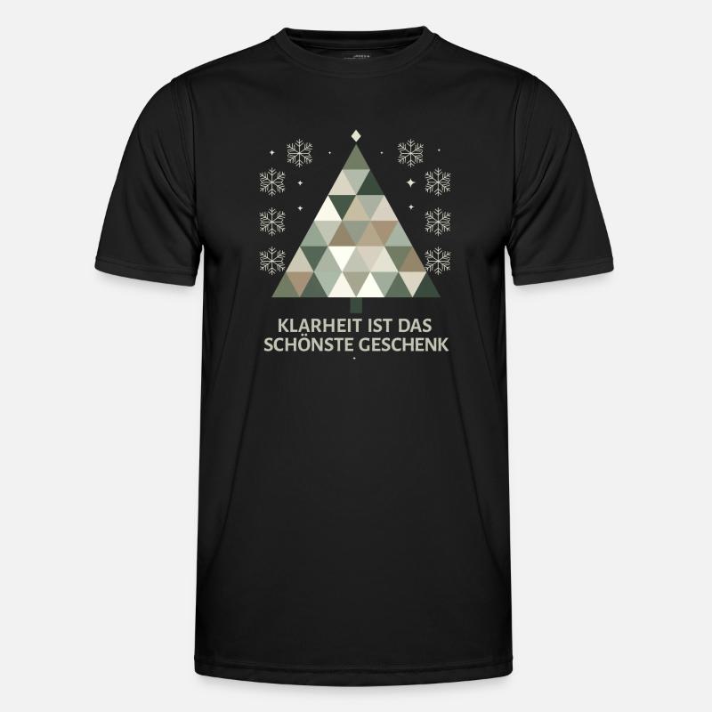 Minimalist Christmas tree: Simple elegance - Men's Functional T-Shirt - black