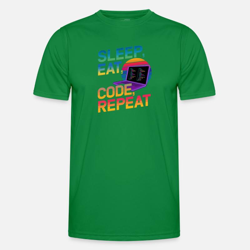 Sleep Eat Code Repeat Geschenk für Coder Männer Funktions-T-Shirt