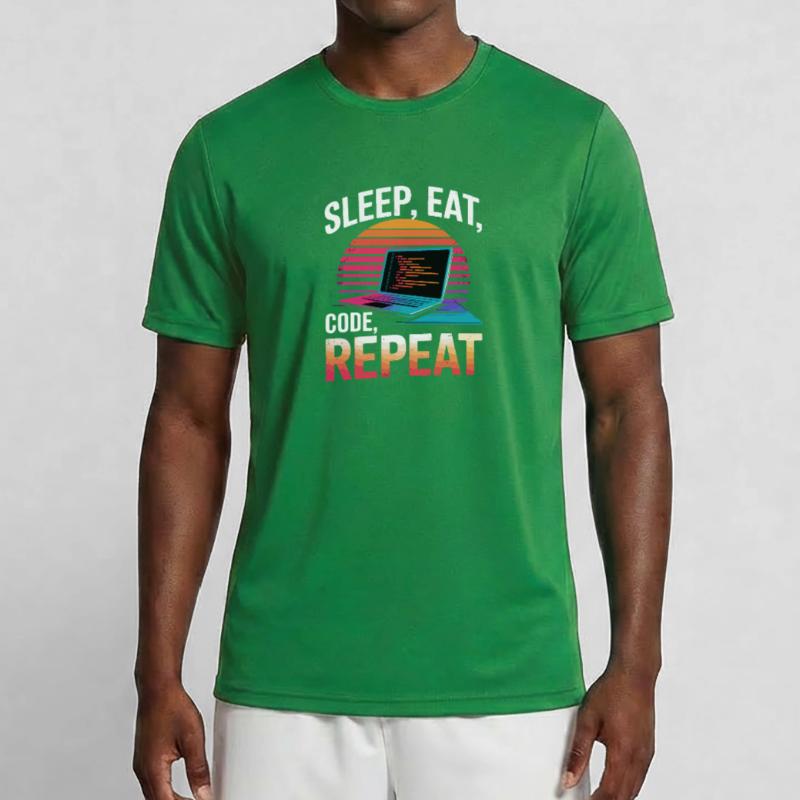 Sleep Eat Code Repeat Gift Programmer Developer Men's Functional T-Shirt