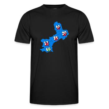 Region Languedoc Roussillon - Männer Funktions-T-Shirt - Schwarz - Vorne - AI Model Male 178 dark (178cm)