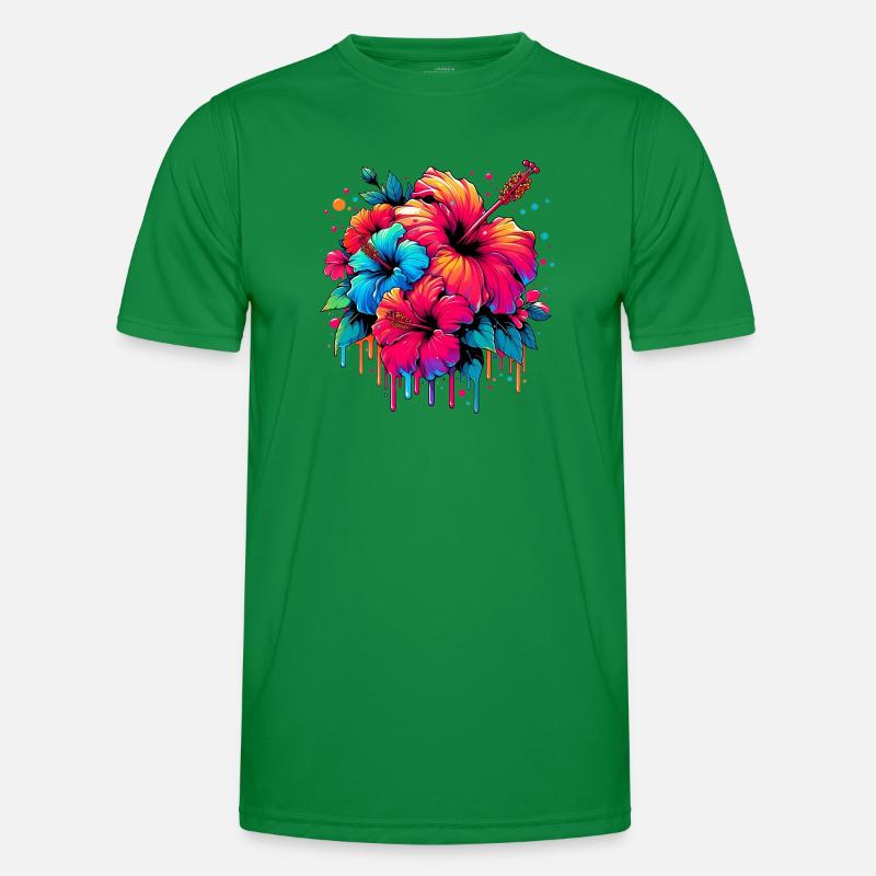Fleurs d’hibiscus T-shirt sport Homme