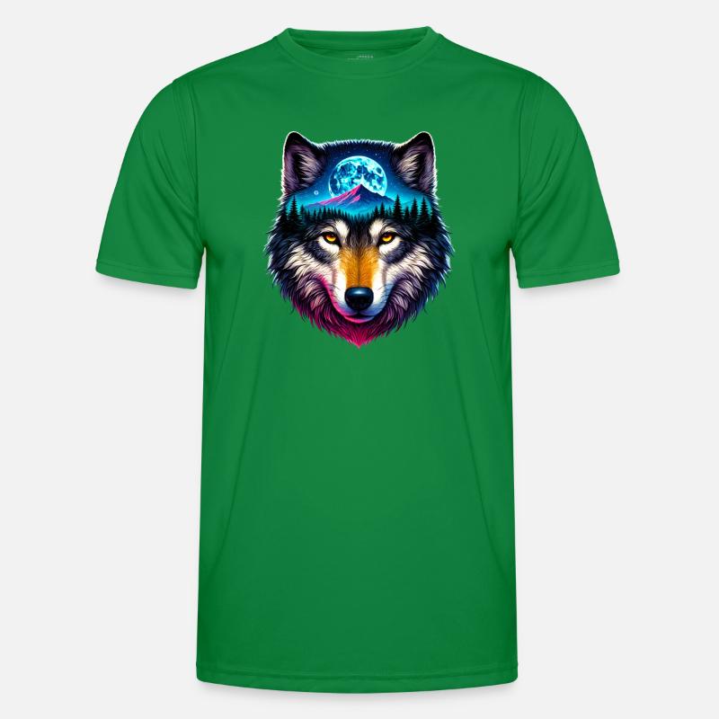 Wolf Männer Funktions-T-Shirt