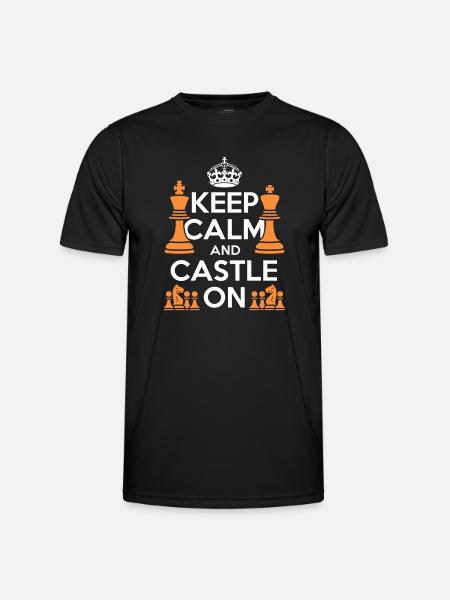 Keep Calm And Castle On - Men's Functional T-Shirt - black
