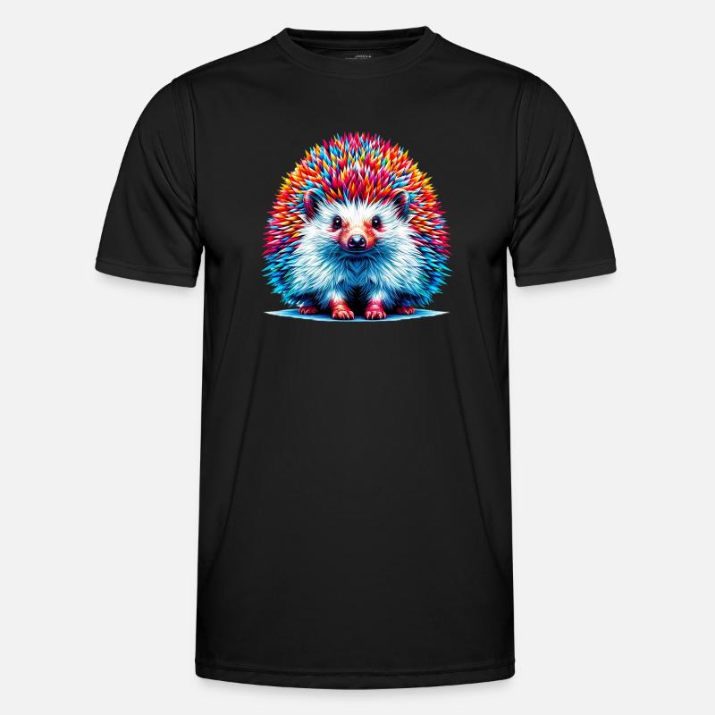 Igel - Männer Funktions-T-Shirt - Schwarz