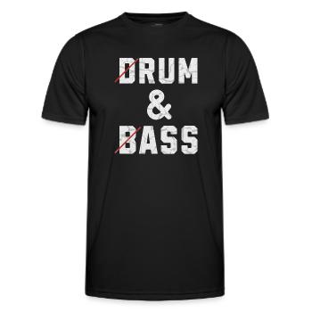 Drum and bass - rum and ass - Men's Functional T-Shirt - black - Front - AI Model Male 178 dark (178cm)