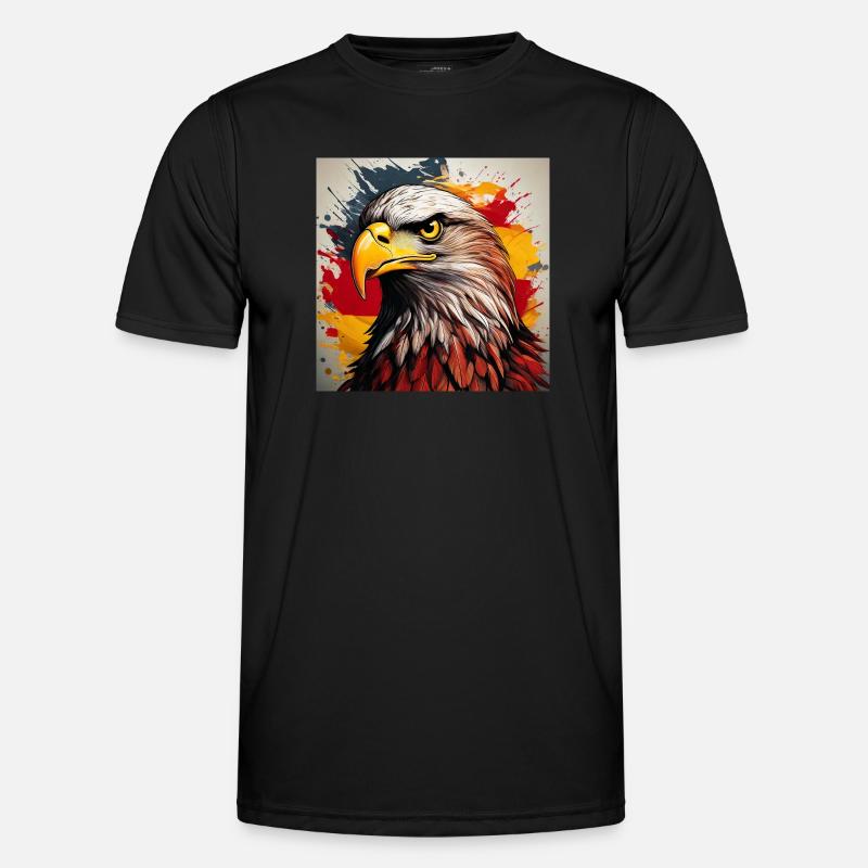 Eagle Head Art Spray Explosion Men's Functional T-Shirt