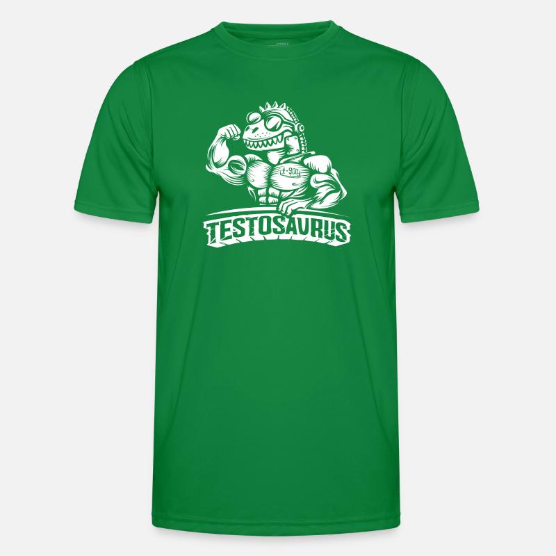 Testosaurus – Der muskulöse Cybersaurus Männer Funktions-T-Shirt