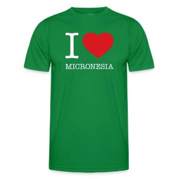 J’ADORE LA MICRONÉSIE - T-shirt sport Homme - vert - Devant - AI Model Male 178 dark (178cm)