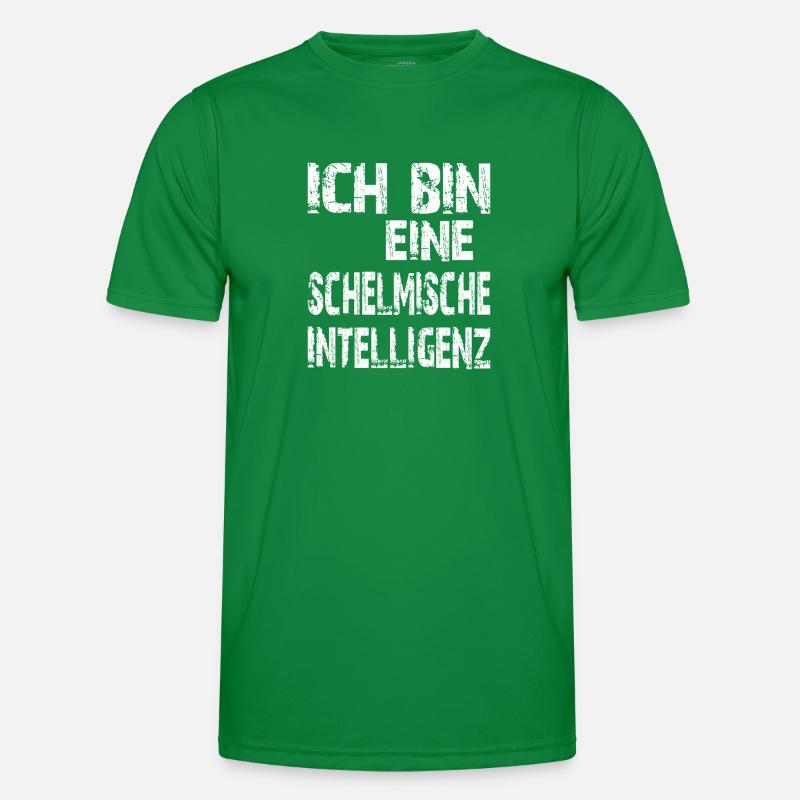 KI Spruch Ich bin eine schelmische Intelligenz Männer Funktions-T-Shirt