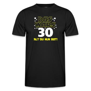 30. Geburtstag , 30 Das wars Alt Du nun Bist ! - Männer Funktions-T-Shirt - Schwarz - Vorne - AI Model Male 178 dark (178cm)