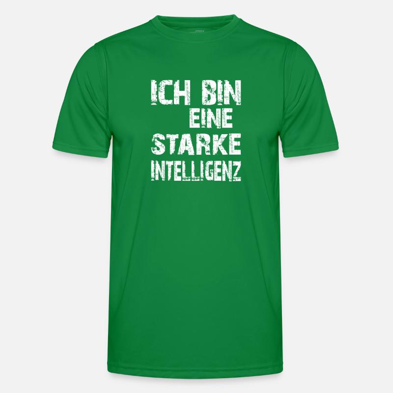 KI Spruch Ich bin eine starke Intelligenz Männer Funktions-T-Shirt