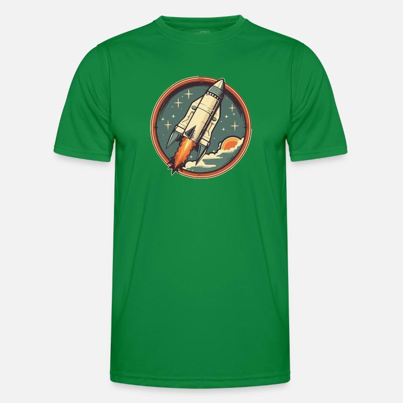 Retro Rocket - Space Rocket Men's Functional T-Shirt