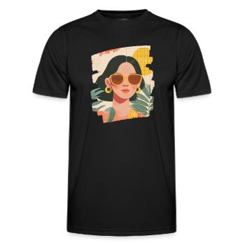 Détente Méditation Prendre soin de soi - T-shirt sport Homme - noir - Devant - AI Model Male 178 dark (178cm)