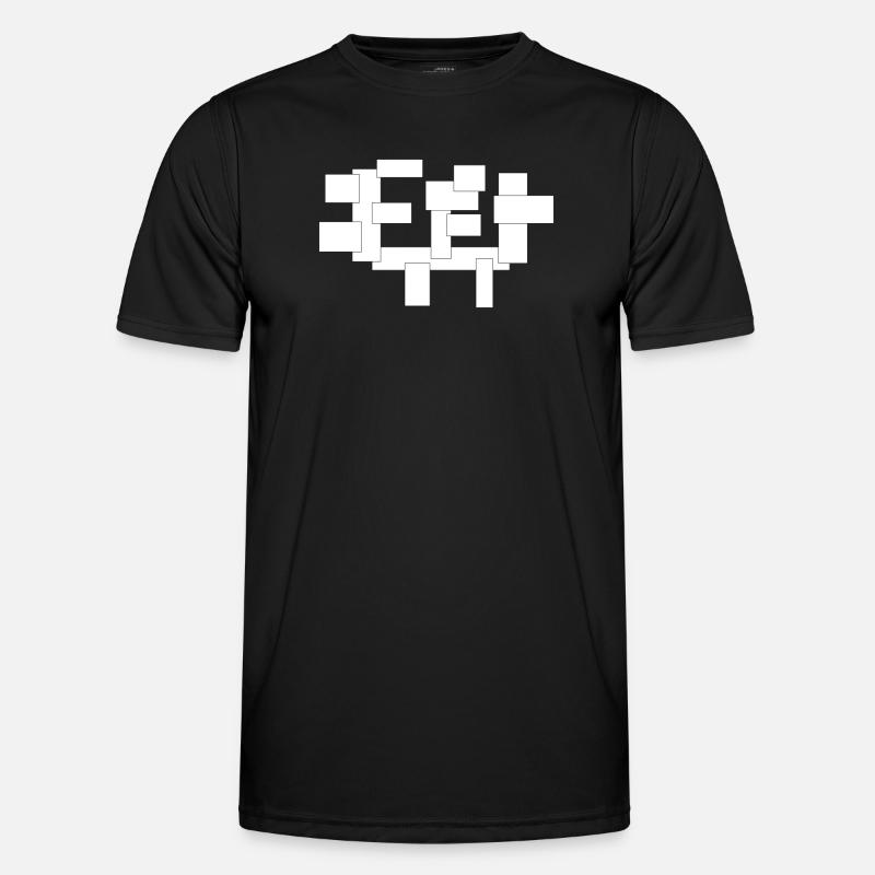 rectangles simplement des carrés en composition - T-shirt sport Homme - noir