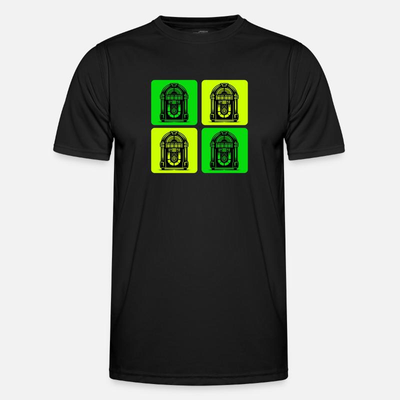 Retro Jukebox Style Männer Funktions-T-Shirt