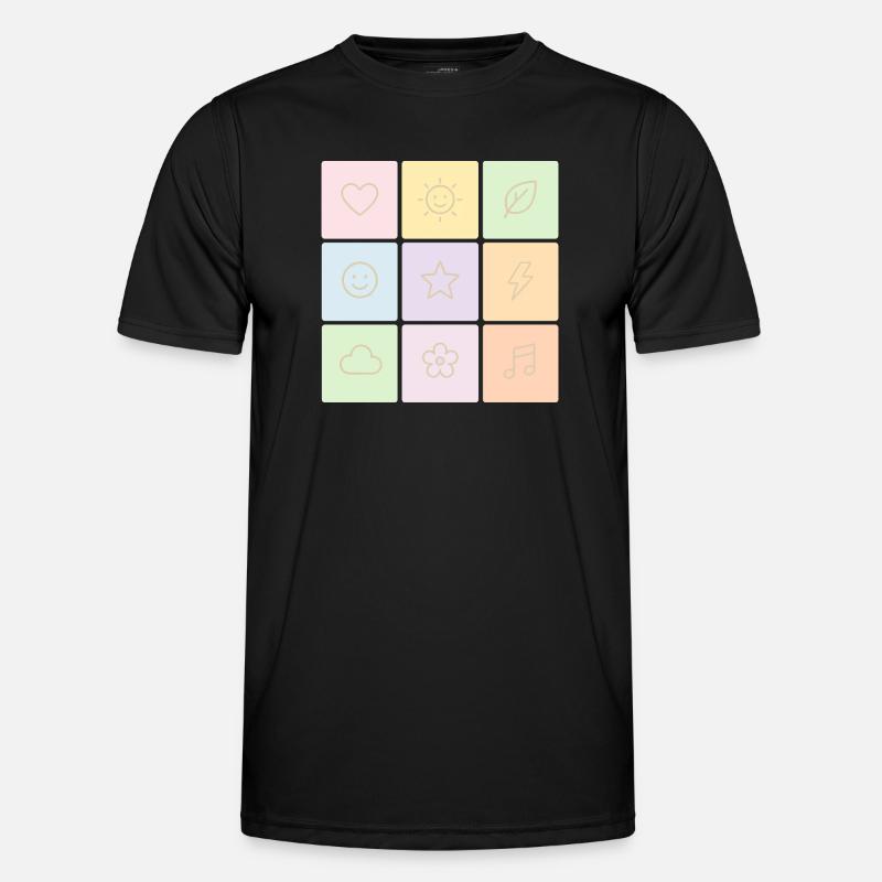 Pastel Bento Vibes - Men's Functional T-Shirt - black