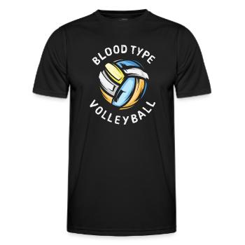 Blutgruppe Volleyball - Volleyballer und Vereine - Männer Funktions-T-Shirt - Schwarz - Vorne - AI Model Male 178 dark (178cm)