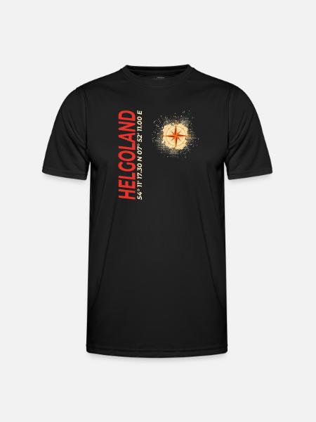 Helgoland - Männer Funktions-T-Shirt - Schwarz