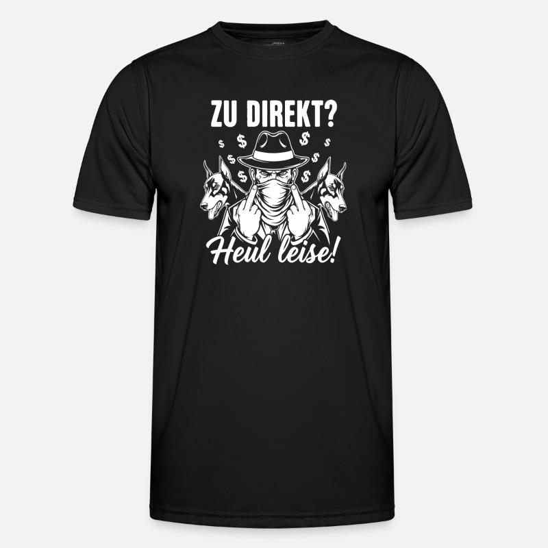 Direkte Ansage - Männer Funktions-T-Shirt - Schwarz