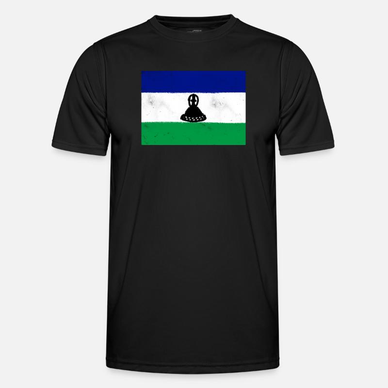 Drapeau du Lesotho T-shirt sport Homme