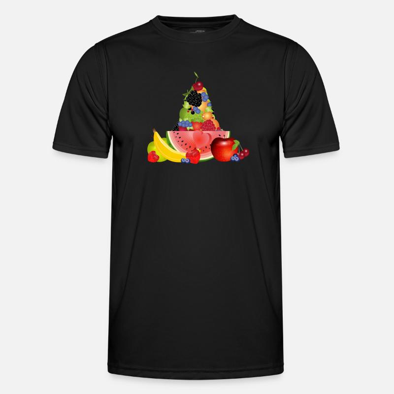 pyramide de fruits colorée avec pastèque T-shirt sport Homme