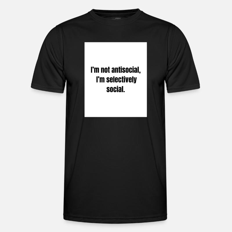 Selectively Social – Introvert Definition - Men's Functional T-Shirt - black