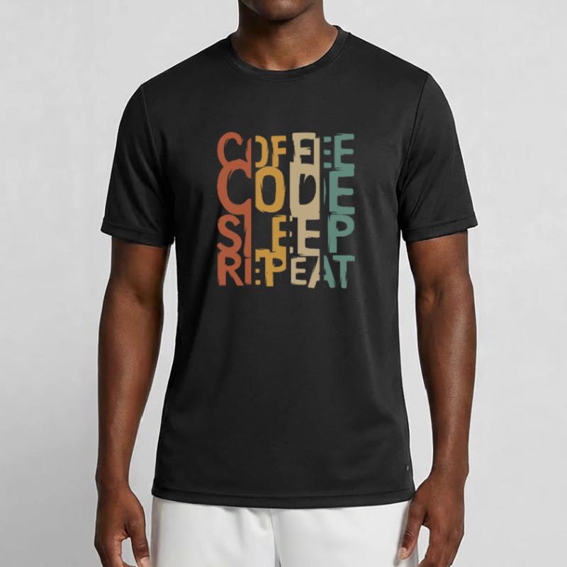 Coffee Code Sleep Repeat – Conception pour les développeurs T-shirt sport Homme