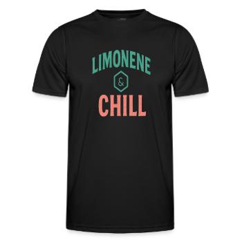 Limonene & Chill Citrus Vibes - Men's Functional T-Shirt - black - Front - AI Model Male 178 dark (178cm)