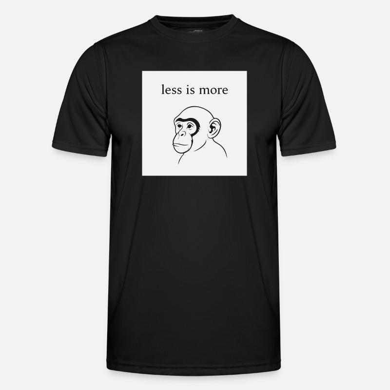Minimalist monkey motivation - Men's Functional T-Shirt - black