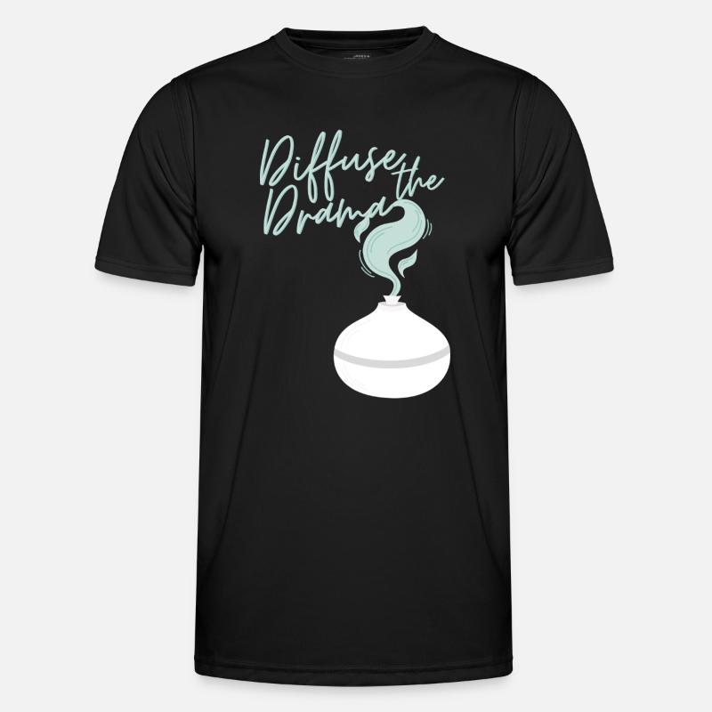 Diffuse the Drama - Männer Funktions-T-Shirt - Schwarz