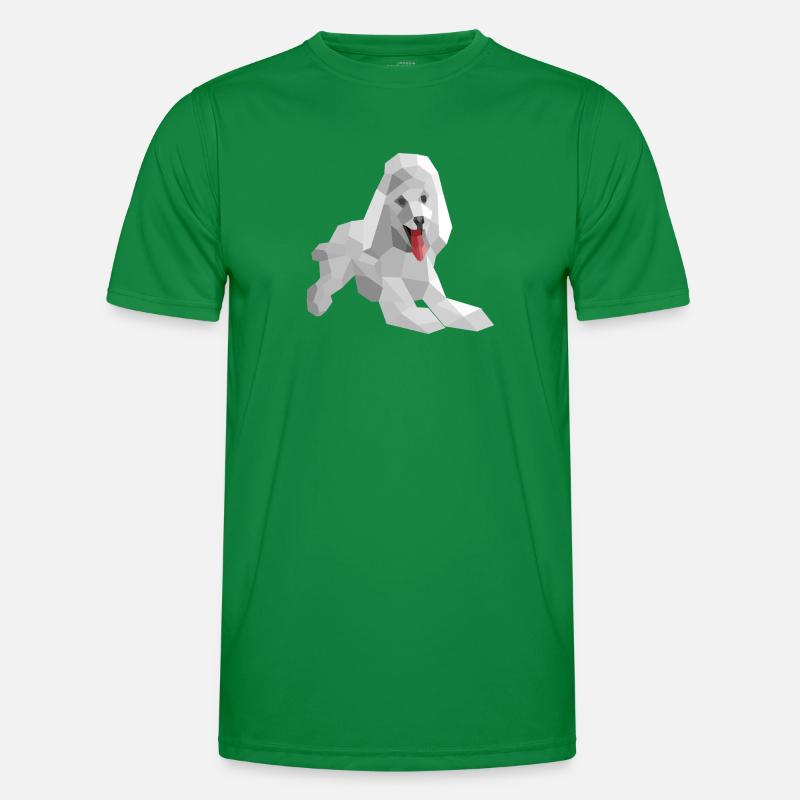 Elegant low poly poodle Men's Functional T-Shirt