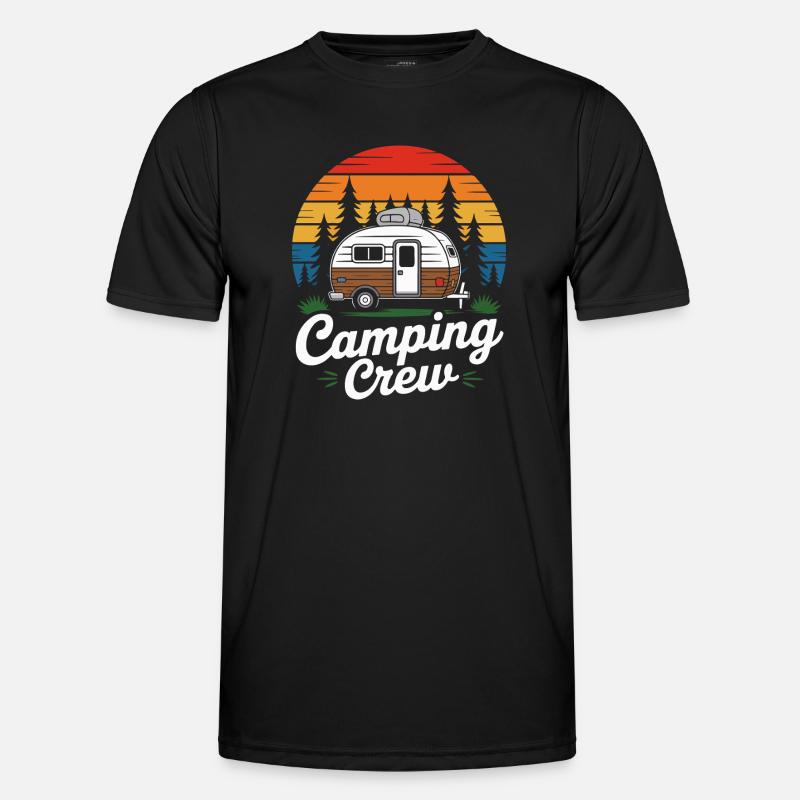 Retro Camping Crew Caravan - Men's Functional T-Shirt - black