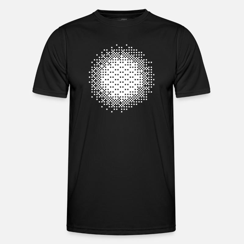 Geometric Dot Pattern design - Men's Functional T-Shirt - black