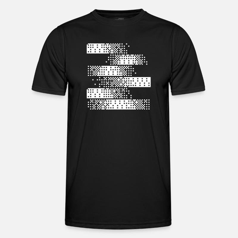 Abstract Digital Pixel Pattern - Men's Functional T-Shirt - black