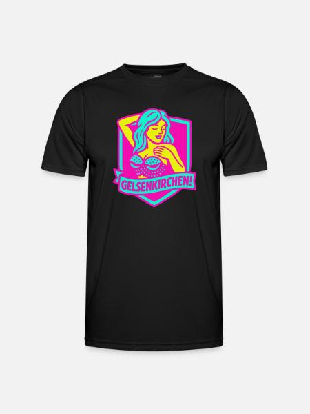 Gelsenkirchen Superstar in pink - Men's Functional T-Shirt - black