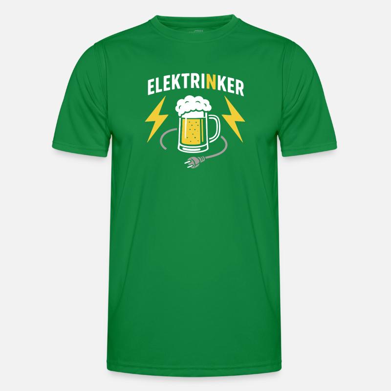 Elektrinker : Jeu de mots électrique, conception de bière et de câbles T-shirt sport Homme